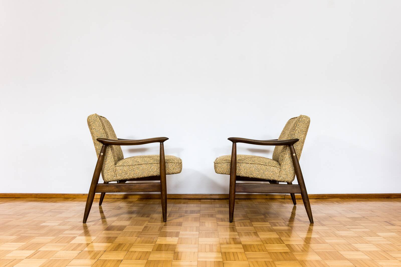 Kvadrat Customizable Pair Of Restored Mid Century Armchairs, 1960s