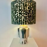 Set of 2 MCM table lamps: Unique recycled pieces made from vases by Ditmar Urbach Keramik – Czech Republic.