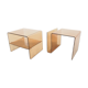 Pair of vintage smoked lucite perspex side tables