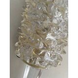 Pair of clear Murano glass wall sconces in the Barovier Art Deco style. Rostrato