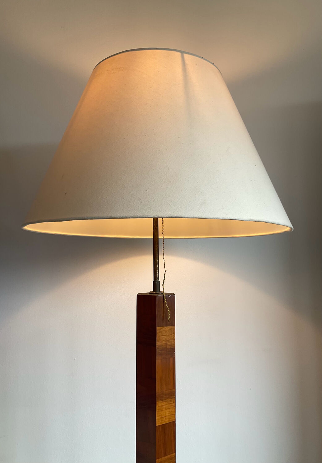De Coene Art Deco floor lamp in marquetry