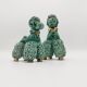Lot of 2 royal poodles in 1960s spaghetti ceramic