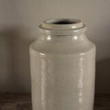 Vintage greige glazed stoneware vase