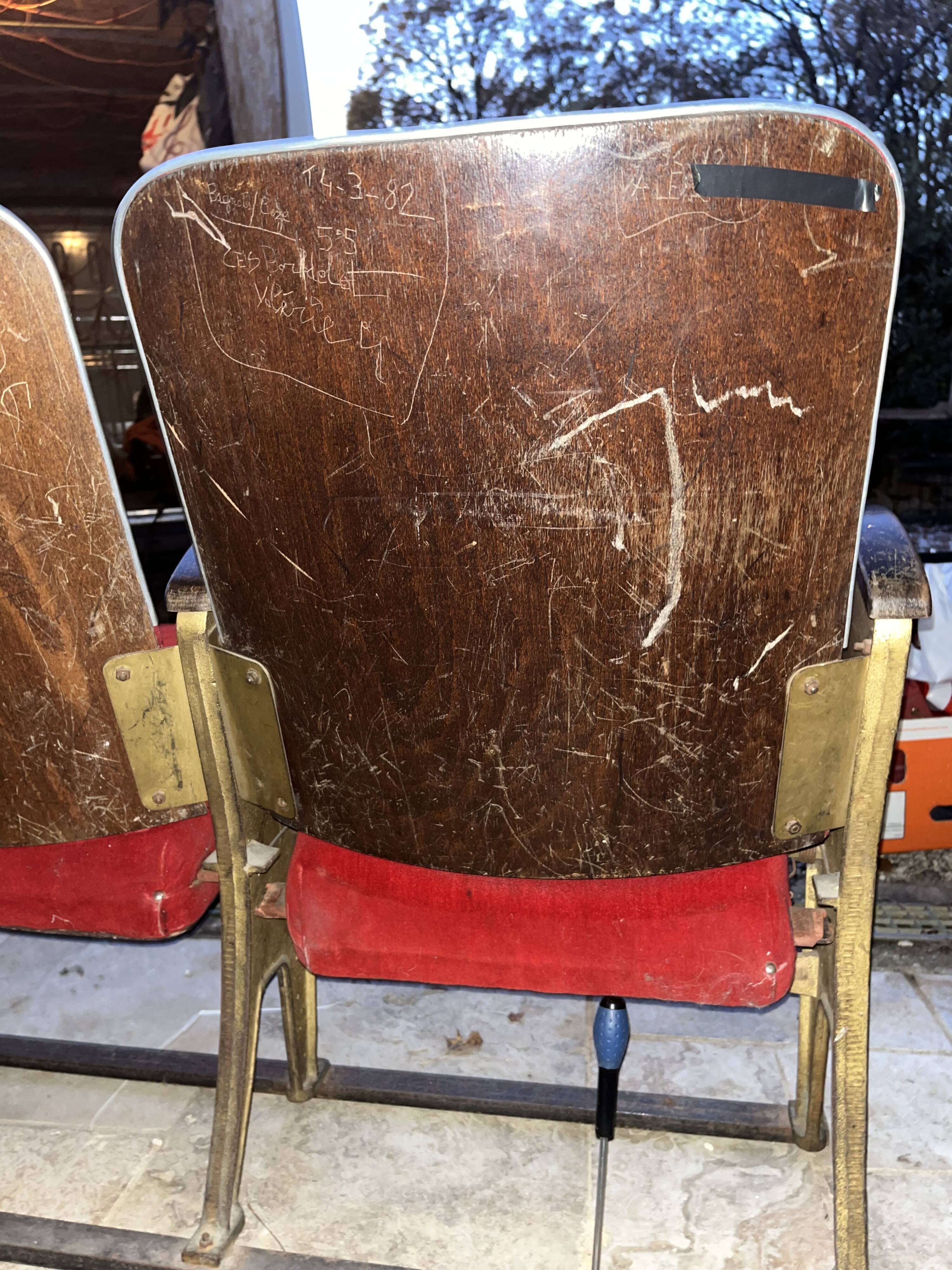 Vintage theater bench