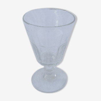 19th century wine glass blown thick flared shape
