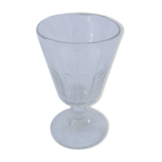 19th century wine glass blown thick flared shape