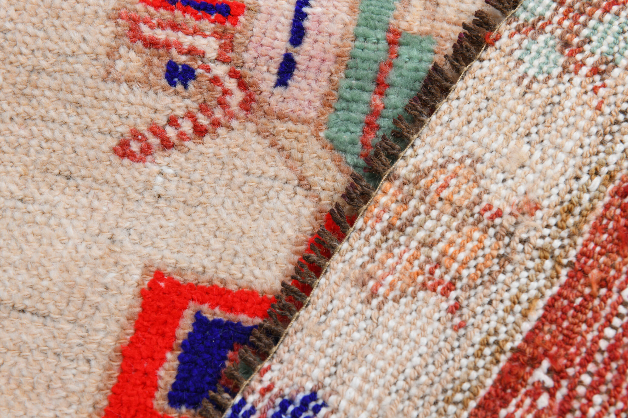 3x7 short vintage oushak runner rug