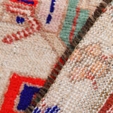 3x7 short vintage oushak runner rug