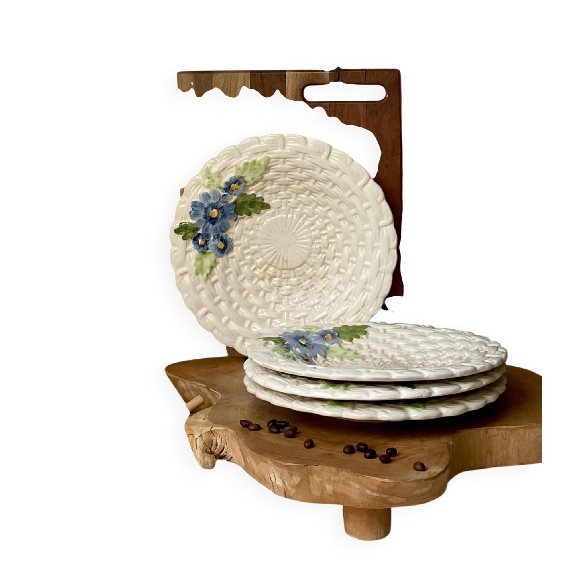 Assiettes Barbotine