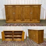 1950s English 4-door fir sideboard