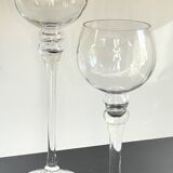 Duo of xl tealight holders in vintage crystal