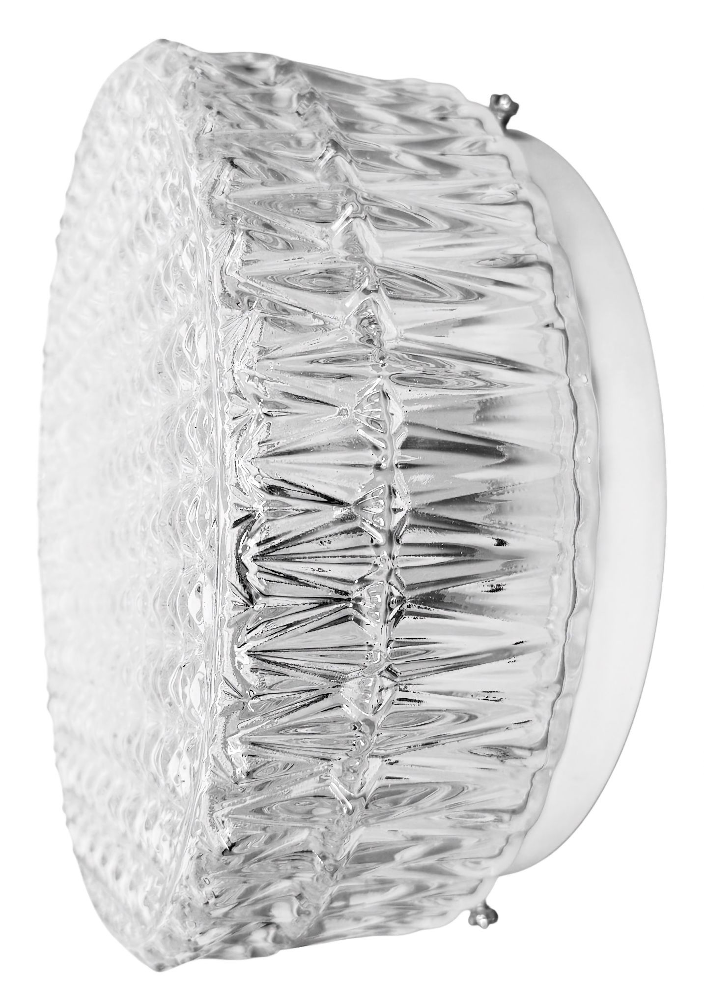 Vintage Glass Wall or Ceiling Light, 1970s