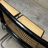 Pair of Marcel Breuer B32 Cesca black chairs