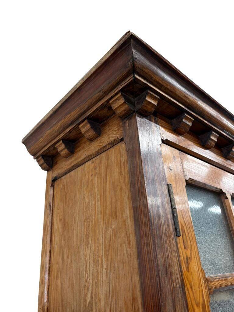 Vintage wooden display cabinet / wardrobe