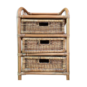 Rattan and wicker dresser