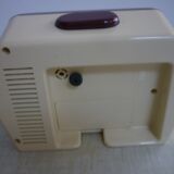 Vintage beige and garnet alarm clock Vedette