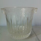 Molded glass ice bucket