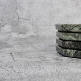 Set of 4 - Angelo Indian Green Chunky Octagonal Marble Coasters