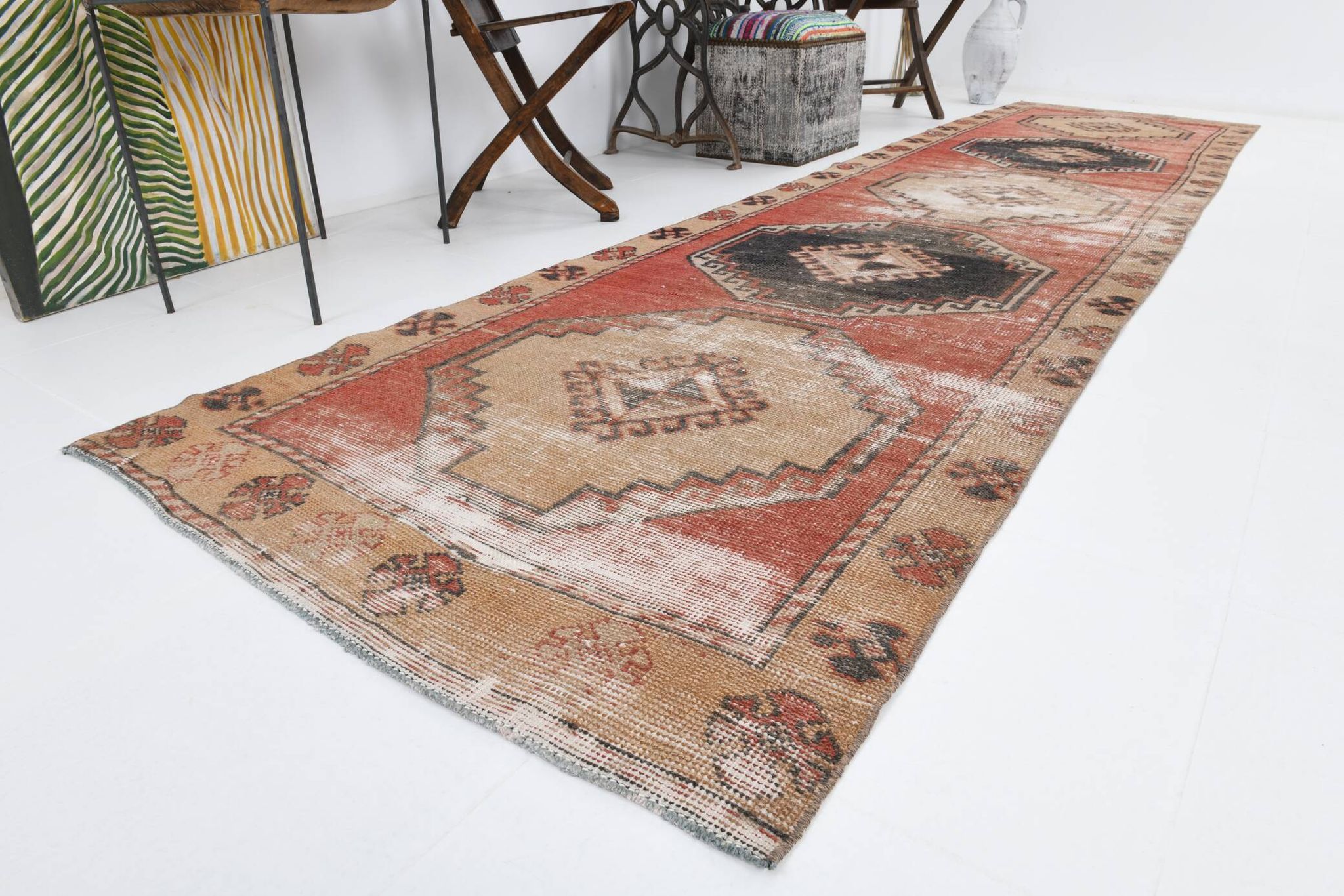 Tapis persan classique 3 x 12, 97 x 398 cm.