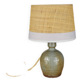 Gray pyrite stoneware lamp