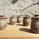 5 spice pots in Vallauris sandstone