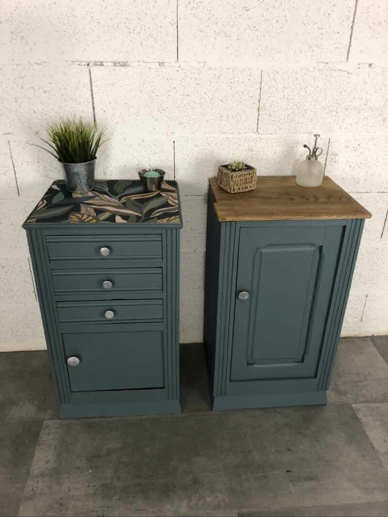Pair of old bedside tables