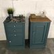 Pair of old bedside tables