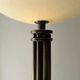 Lumiere brass floor lamp with glass uplighter France 1980s