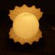 Ceramic and opaline shell lamp France 1970