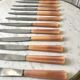 Set of 12 vintage horn knives 70s