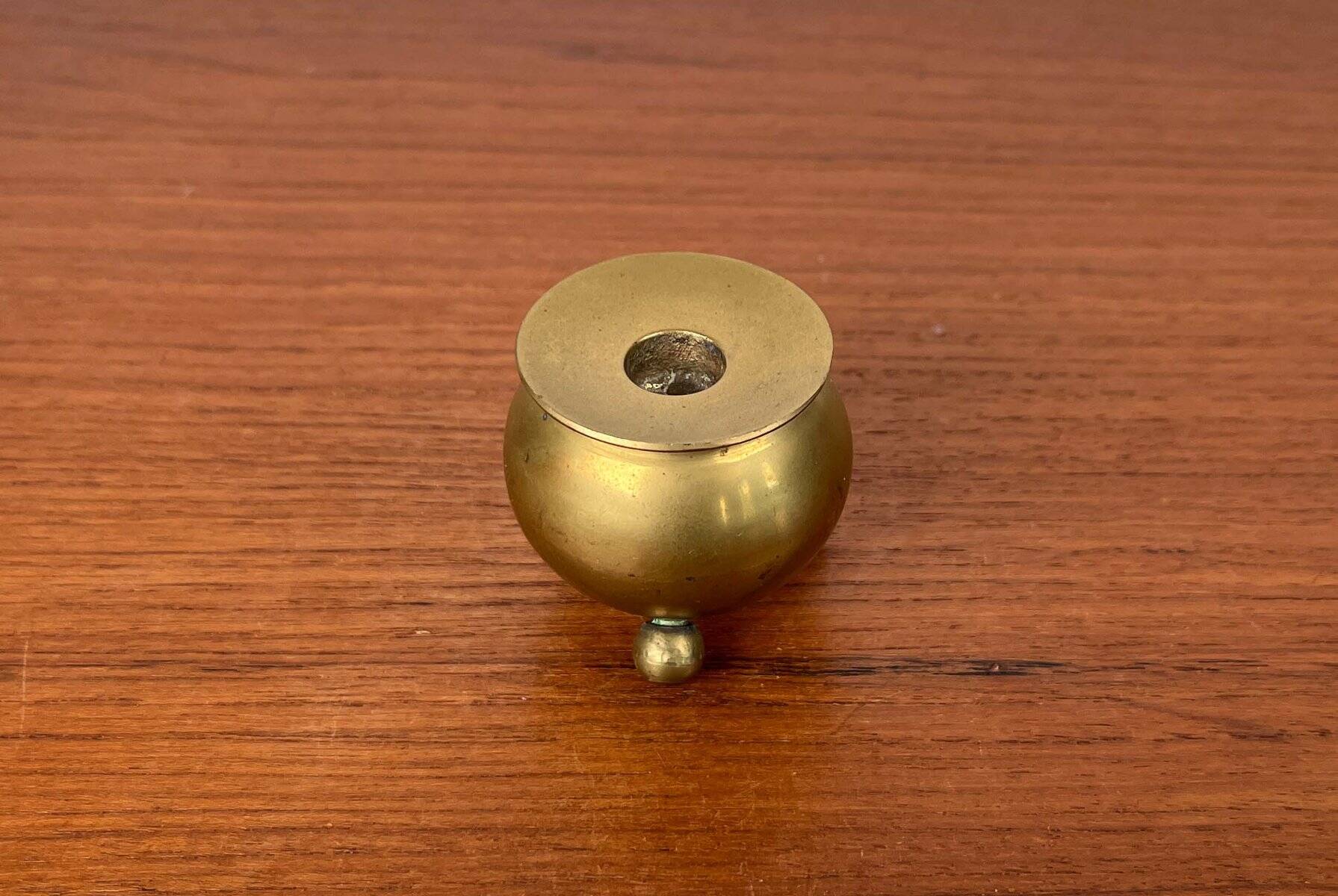 Traditional Swedish Candle Holder in Modern Brass from the Mid-Century, 1960s