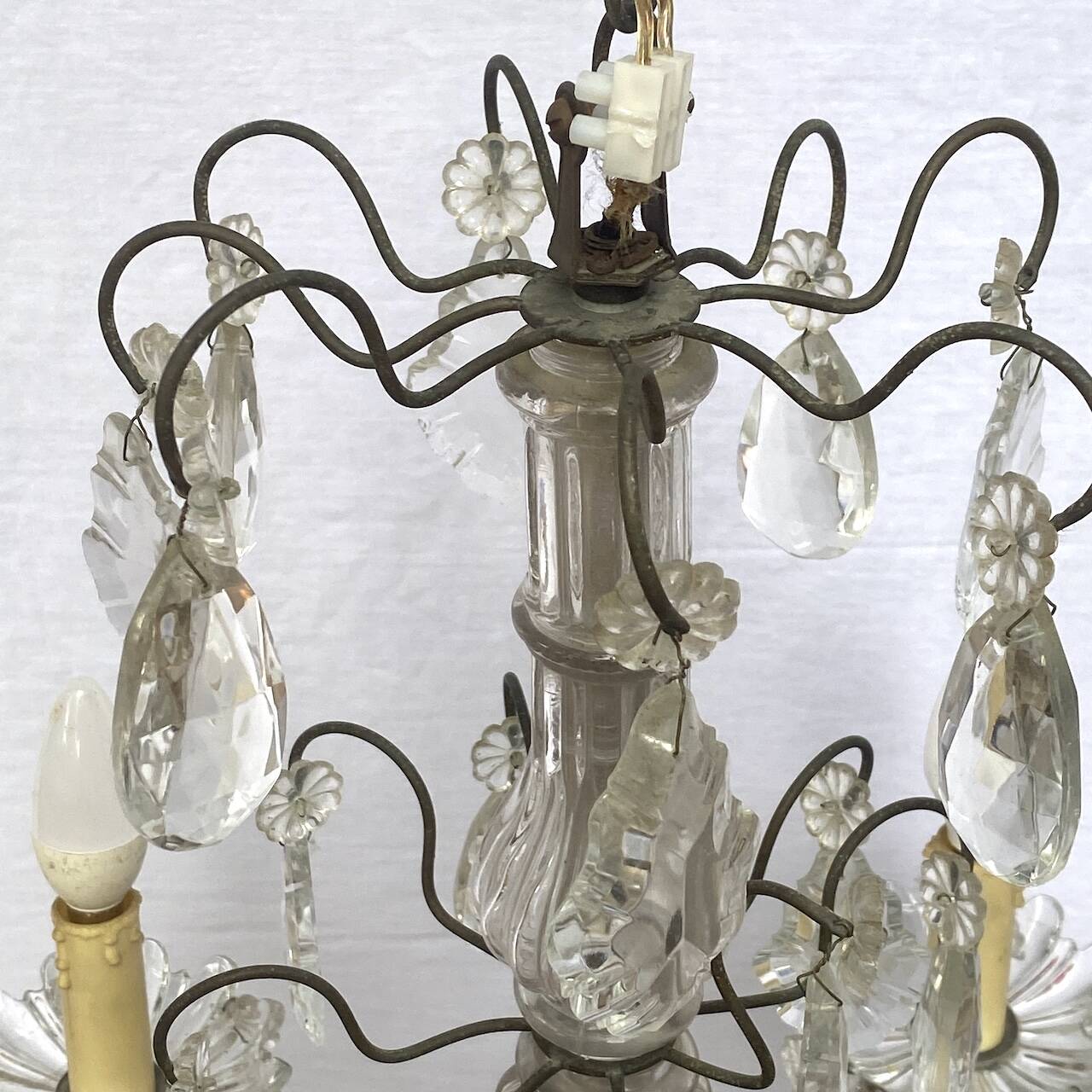 Lustre début XXème en cristal de bohème