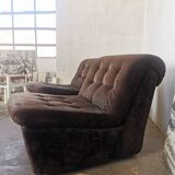 Pair of velvet armchairs from the 70s/80s