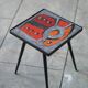 2 nesting varnished ceramic coffee tables - the brothers jean & robert cloutier 1950