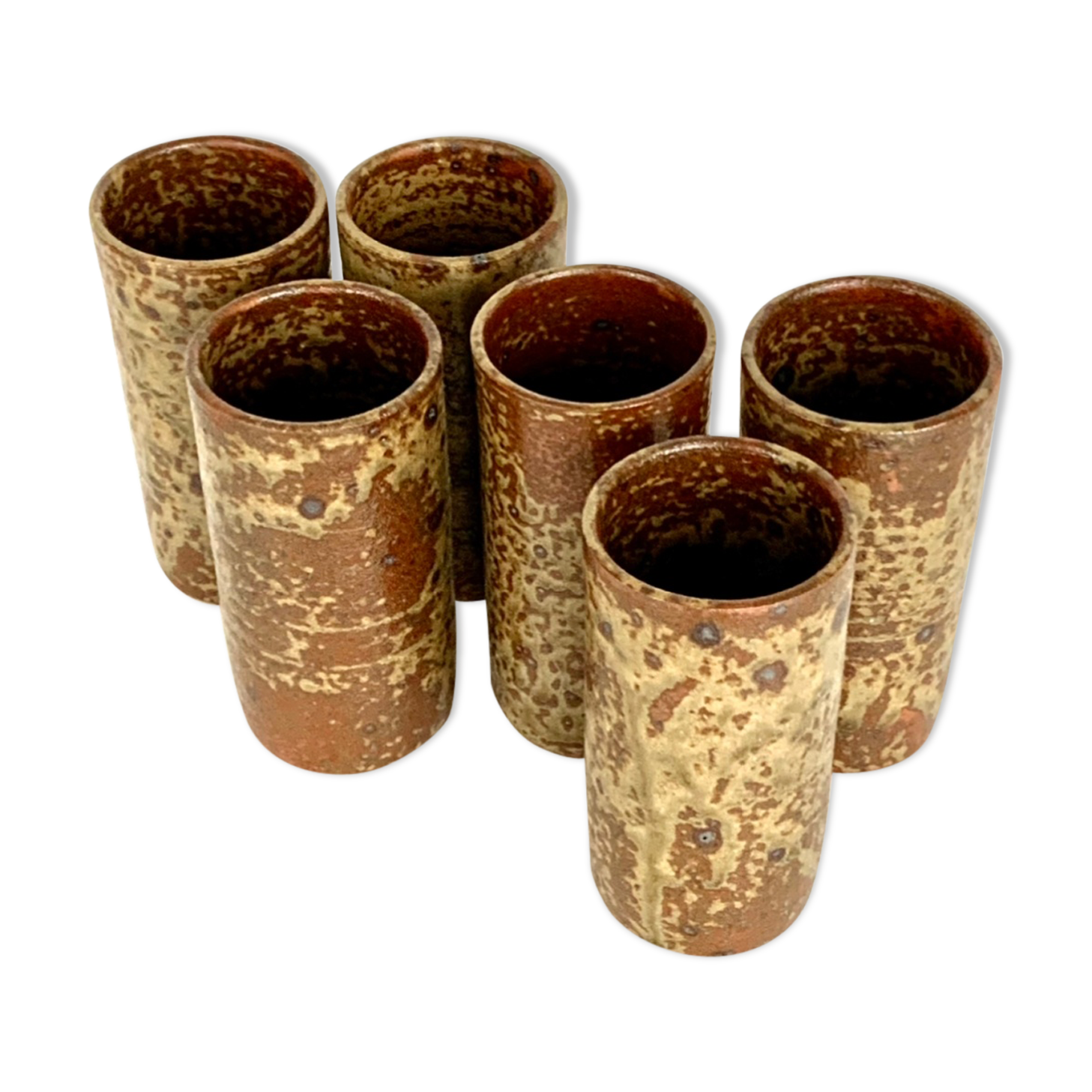 Lot of 6 sandstone cups
