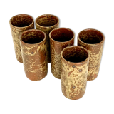Lot de 6 gobelets en grès