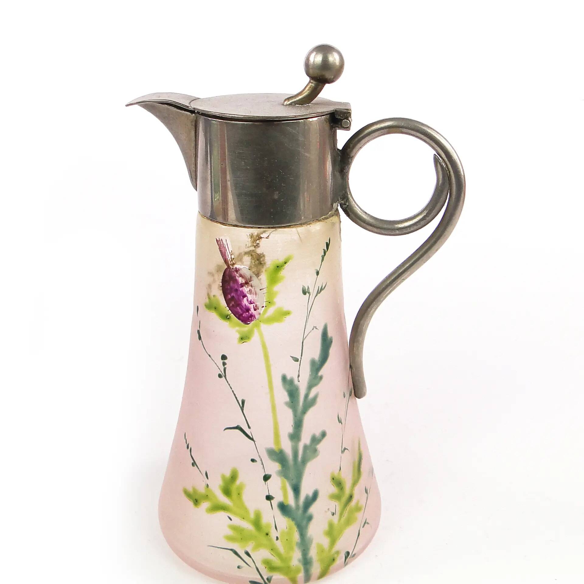 Carafe, Art Nouveau, glass, Czechoslovakia, early 20th century