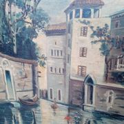Huile sut toile "Vue de Venise", école vénitienne