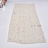 Anatolian Decorative Tribal Hemp Kilim Rug  sku 3652