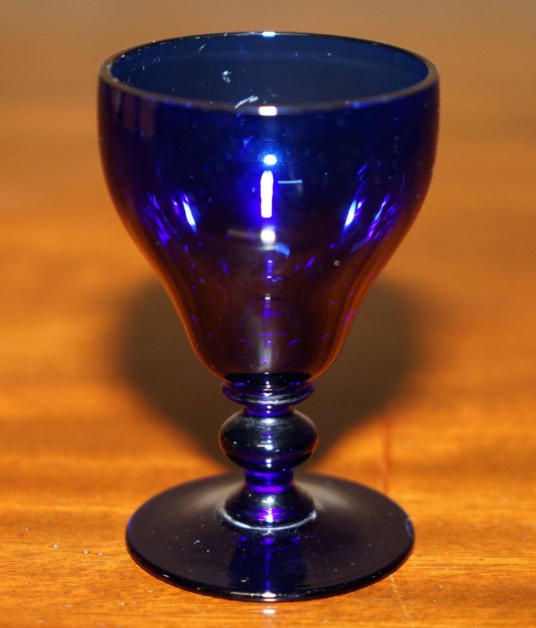 Sherry Carafe and Antique Bristol Blue Glasses