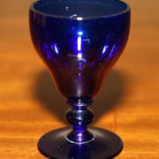 Sherry Carafe and Antique Bristol Blue Glasses