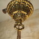 Bronze chandelier and faceted crystal stamps