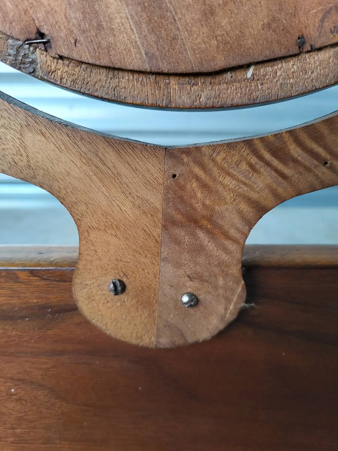 Antique marble and solid wood dressing table