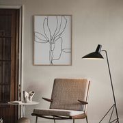 Botanical illustration black lines 50x70cm