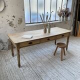 2m walnut drapery farmhouse table