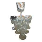 Set of 7 stemmed glasses