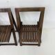 Set of 3  wooden folding chairs, 1960’s