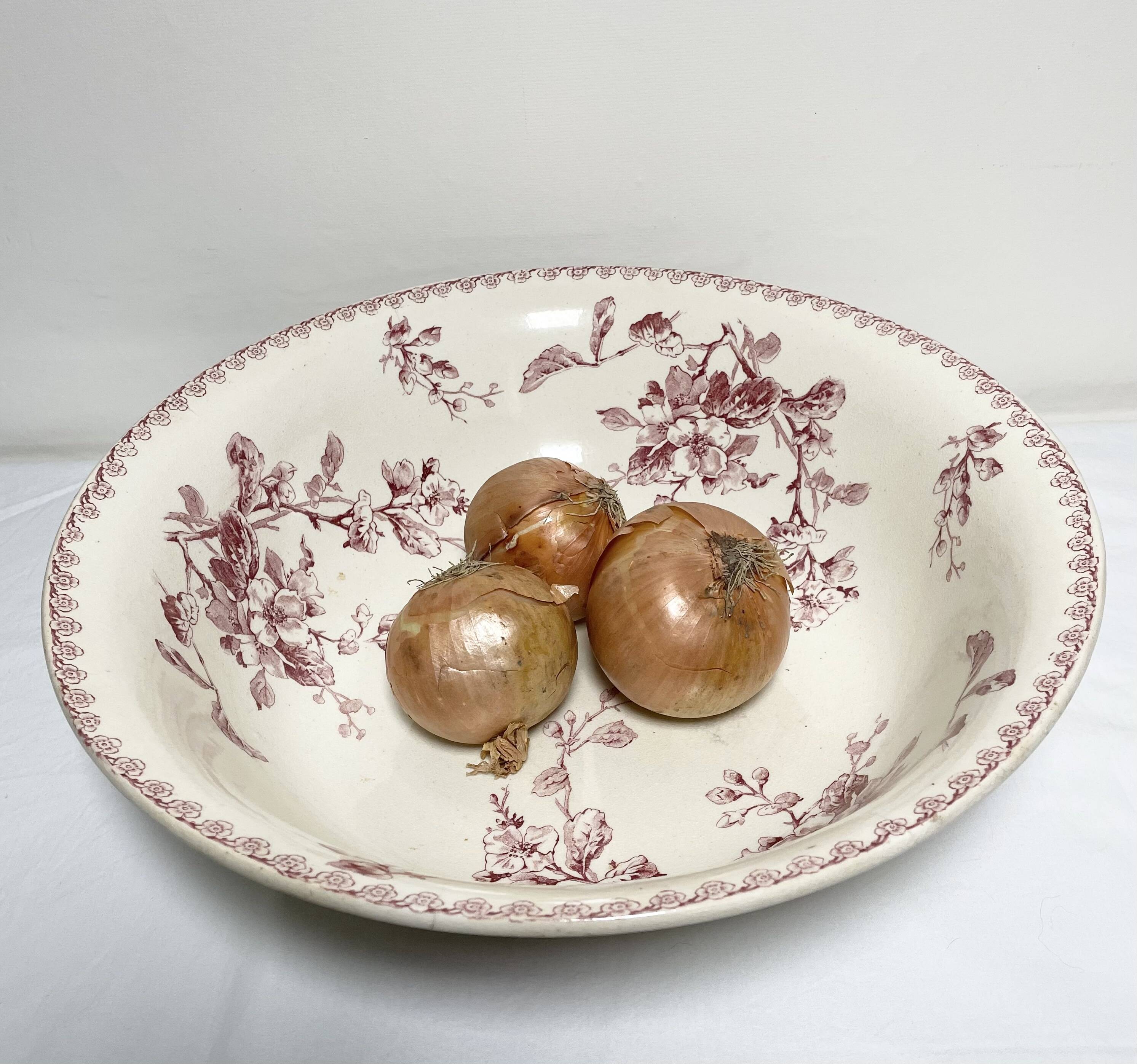 Gien porcelain serving dish, Normandy Flowers model