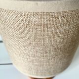 Wooden lamp, 2m fabric cable, fabric lampshade