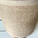 Wooden lamp, 2m fabric cable, fabric lampshade